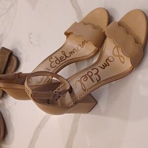 Sam Edelman Odila Tan Leather Block Heels Size 9.5